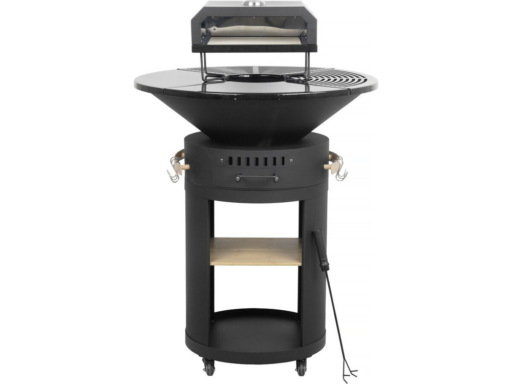 Barbecue plancha brasero avec four à pizza 
