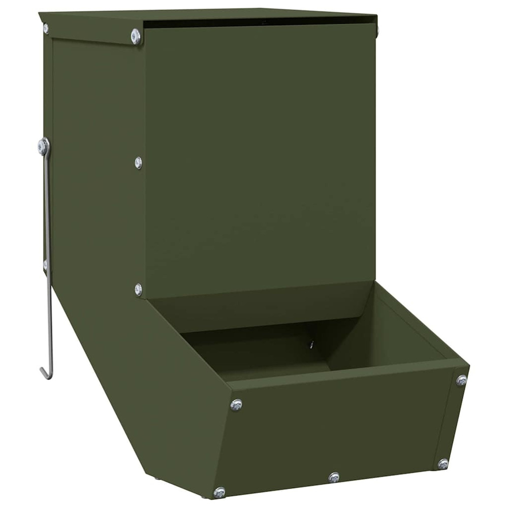 Distributeur pour lapins vert olive 17,5 x 26 x 28,5 cm