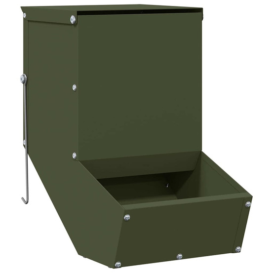 Distributeur pour lapins vert olive 17,5 x 26 x 28,5 cm