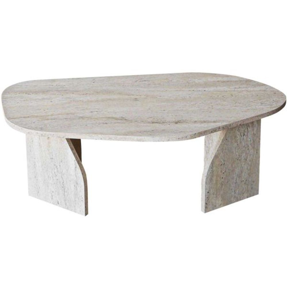 Table basse en aggloméré rock travertine