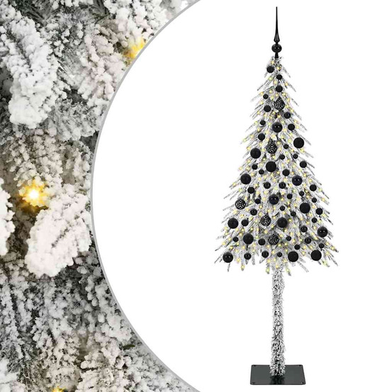 Sapin de noël avec 300 led blanc 180 cm pe et acier