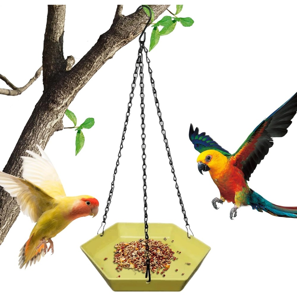 Mangeoire à oiseaux suspendue - forme hexagonale