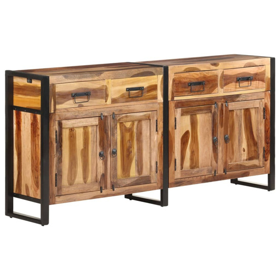 Buffet 172x35x80 cm bois d'acacia solide avec finition miel
