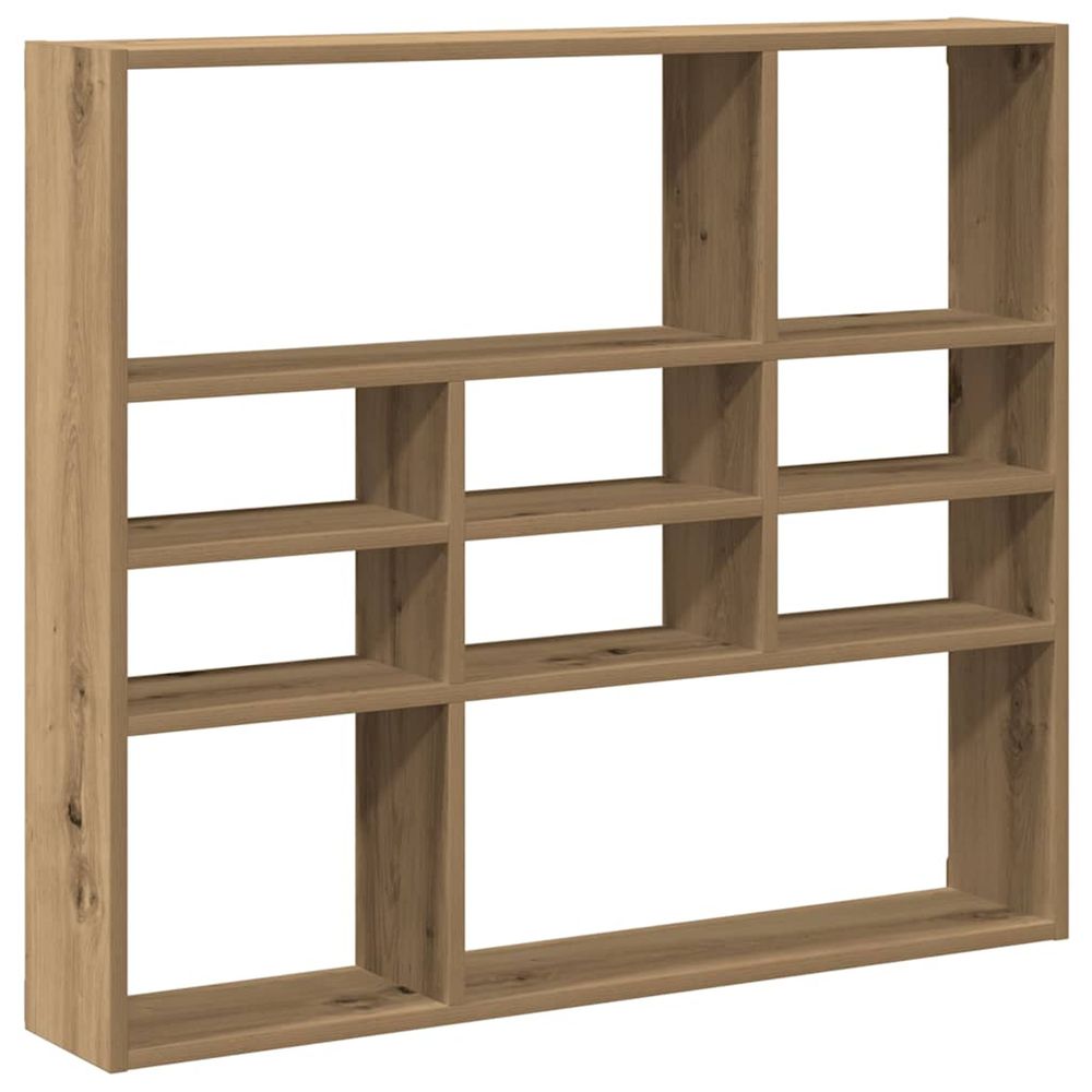 Étagère murale chêne artisanal 90x16x78 cm bois d'ingénierie