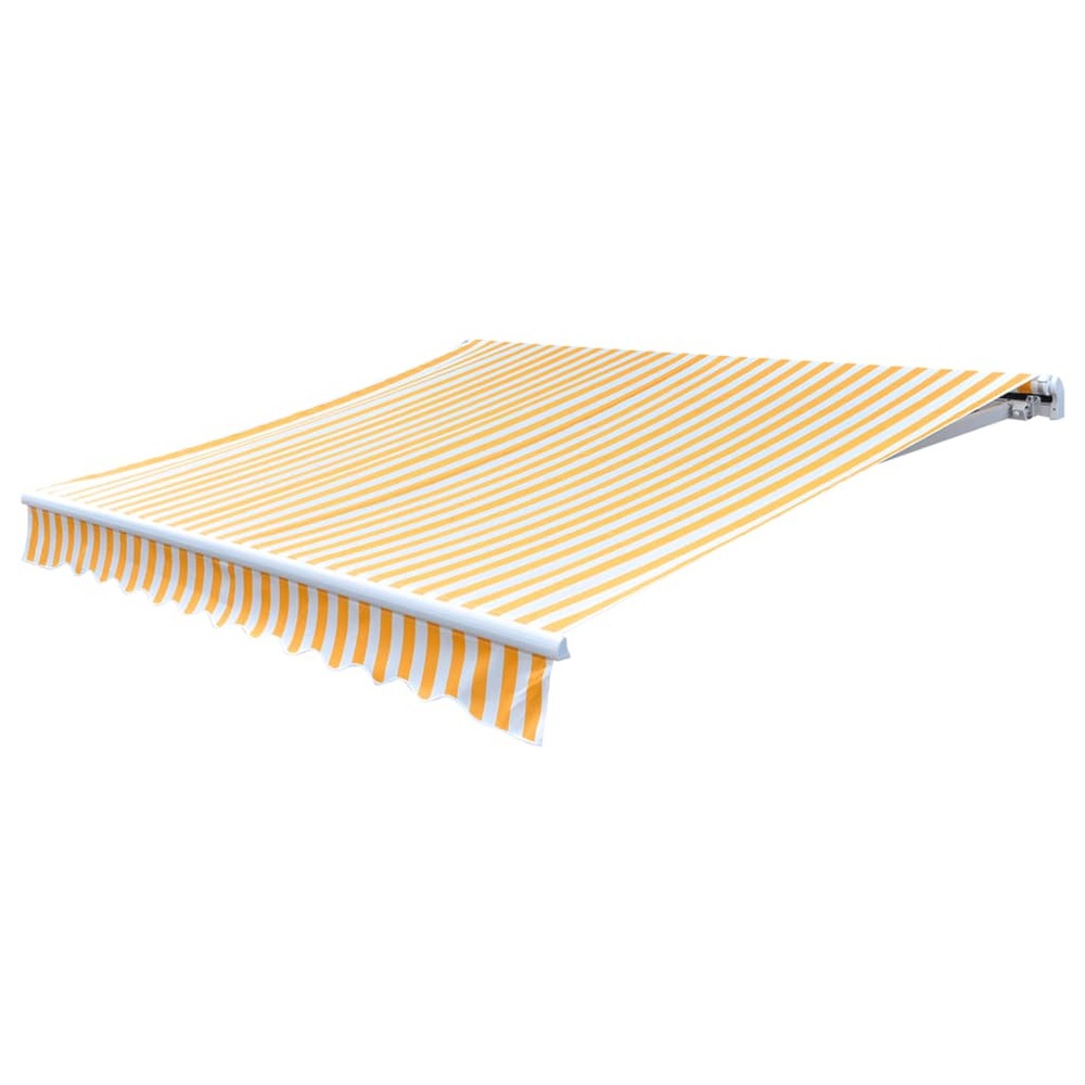 Tissu d'auvent jaune tournesol/blanc 3x2,5 m (cadre non inclus)