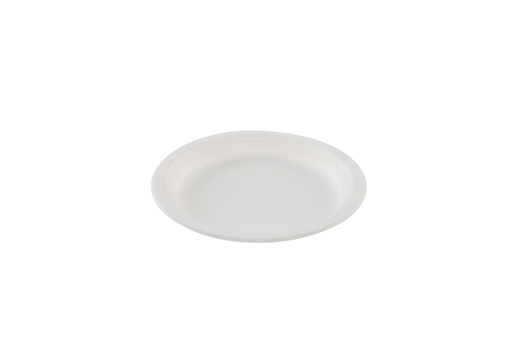 Assiette ronde blanche en canne à sucre ø 17 cm - 800 unités - betik
