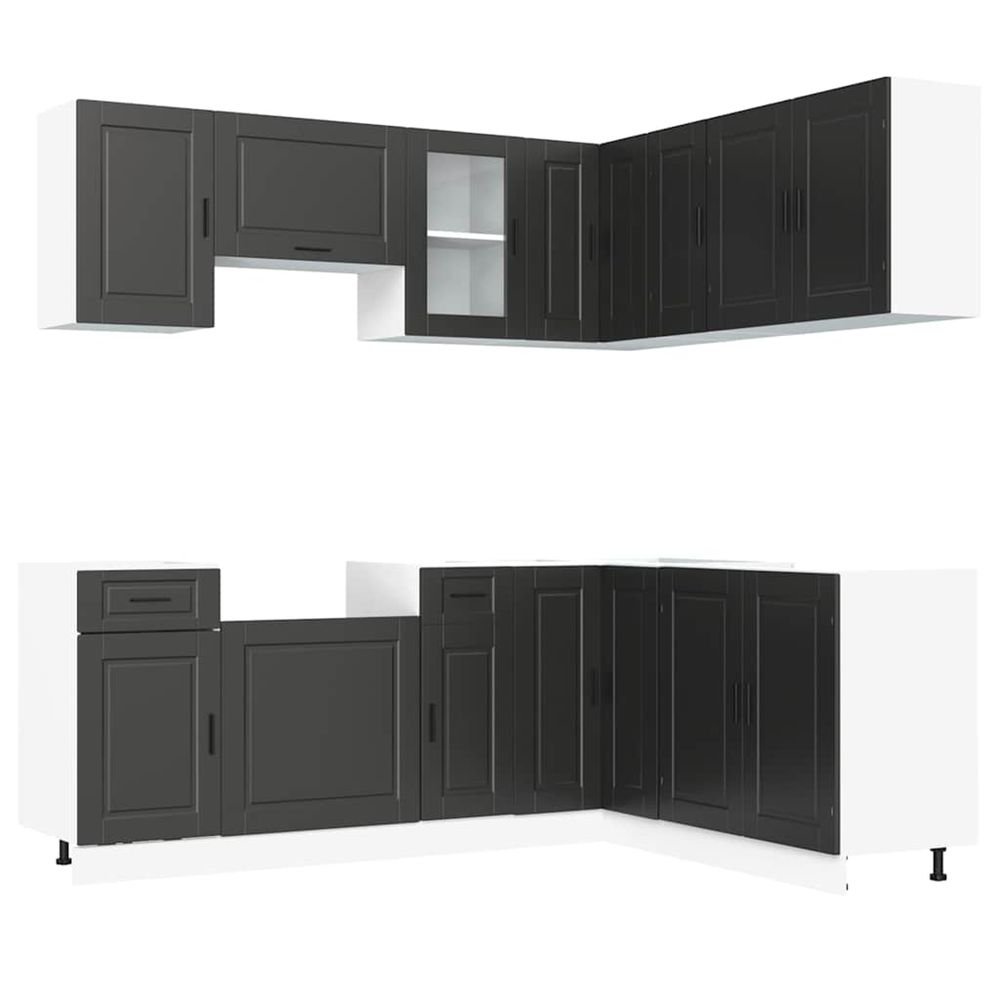 Ensemble d'armoires de cuisine 11 pcs porto bois d'ingénierie