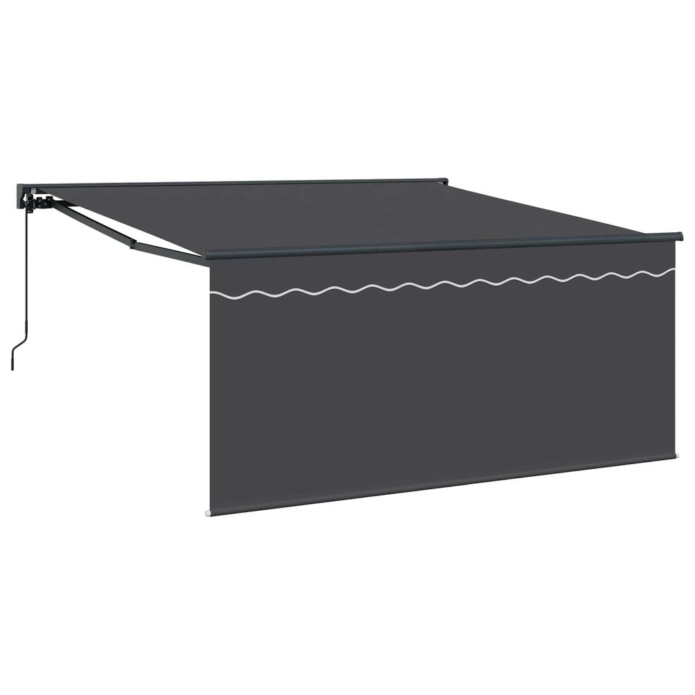 Auvent rétractable anthracite 300 x 250 cm