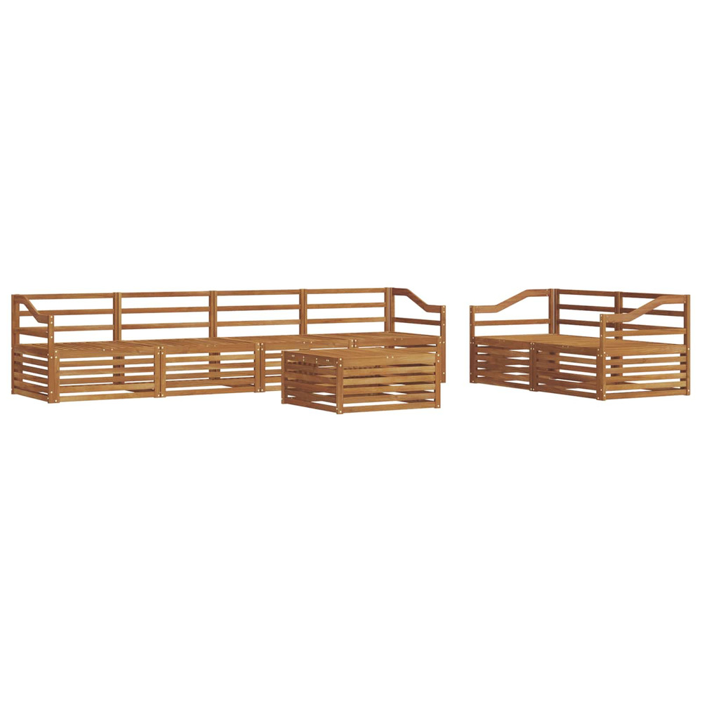 Ensemble de canapés d'extérieur 7 pcs naturel