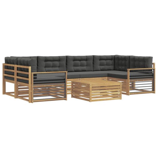 Ensemble de canapés d'extérieur 7 pc blanc et anthracite