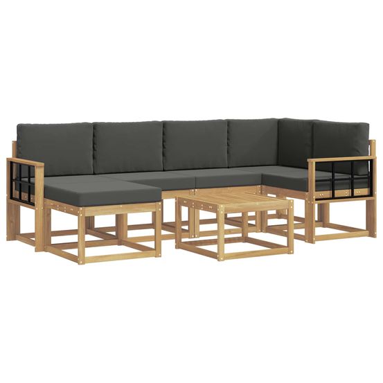 Ensemble de canapés d'extérieur 7 pc blanc et anthracite