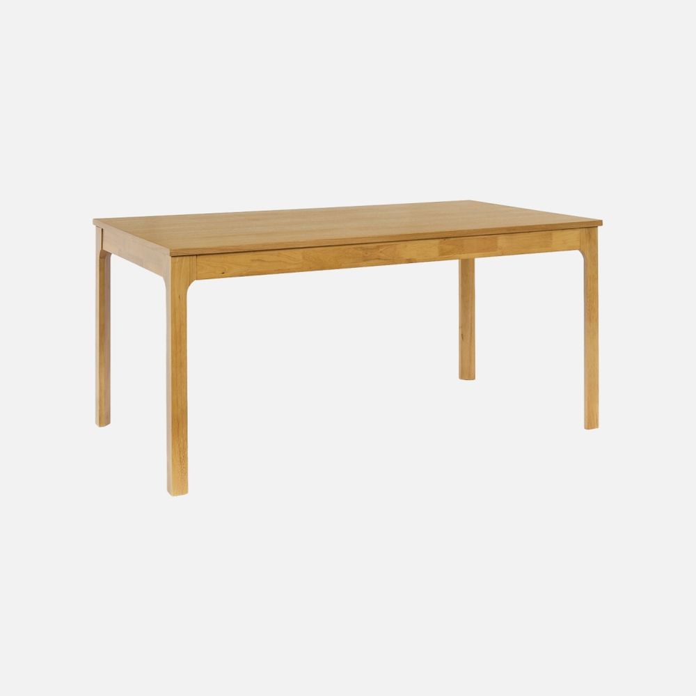Table à manger rectangle extensible bois d'hévéa placage chêne 6-10 places - félicie