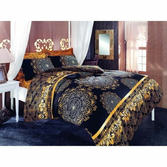 Parure de lit - housse de couette 220 x 240 + 2 taies d'oreiller 60 x 60 coton renforcé - noir