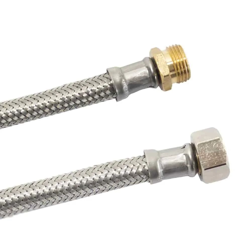 Tuyau flexible inox 3/8, dn8, 1000mm, tresse inox, dvgw