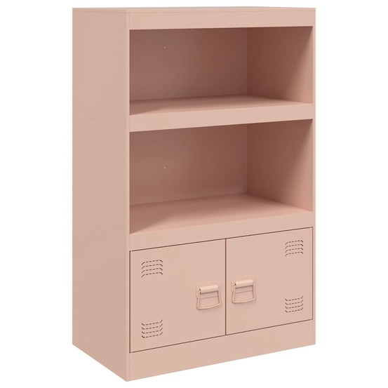 Buffet bahut commode armoire meuble de rangement organisateur cuisine salle de séjour salon 67 x 39 x 107 cm acier rose 02_00