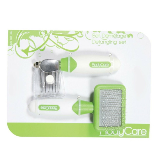 Set démêlage carde douce et démêloir pour lapins, furets, hamsters