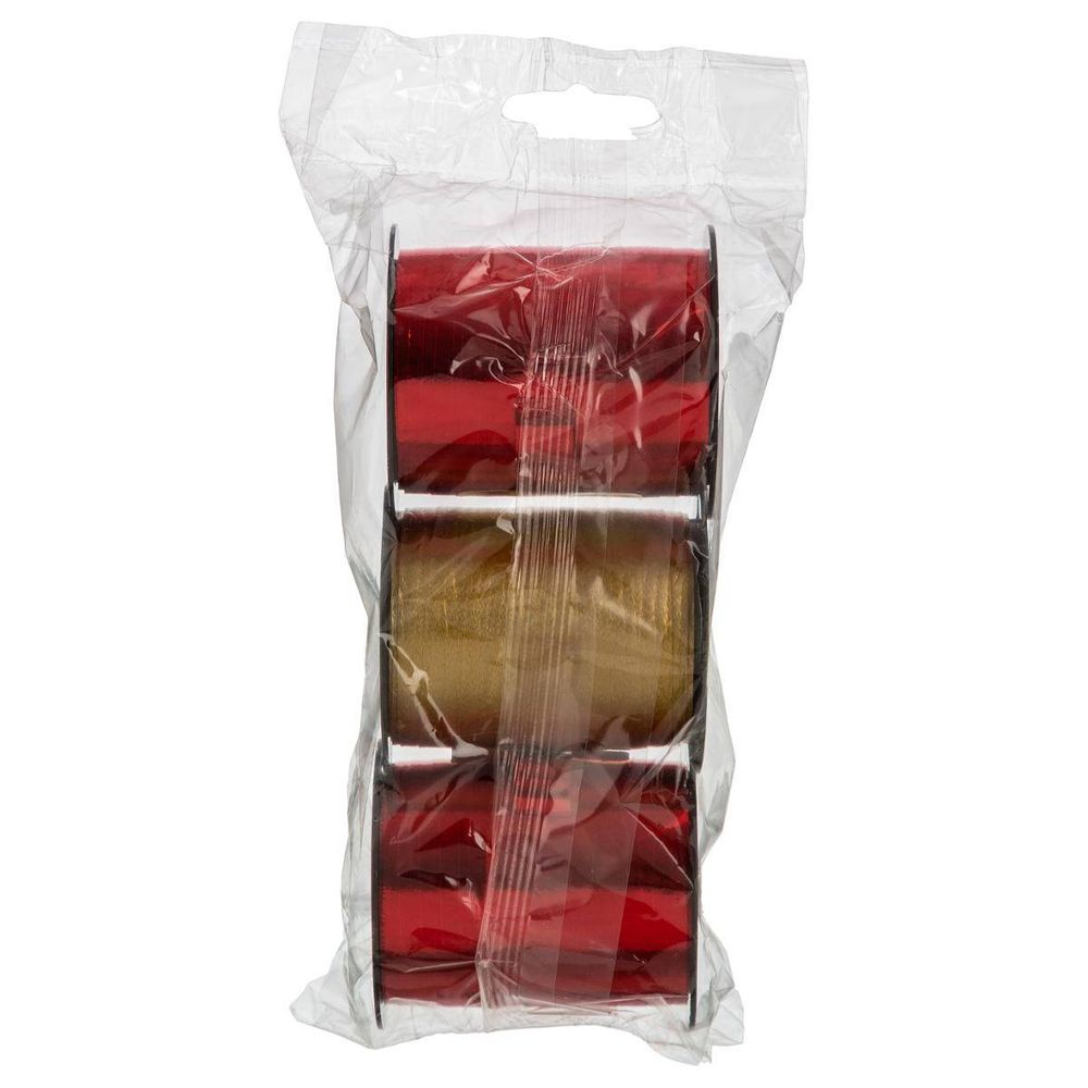 Lot de 3 rouleaux de bolduc 5 mm ou 10mm l.10m