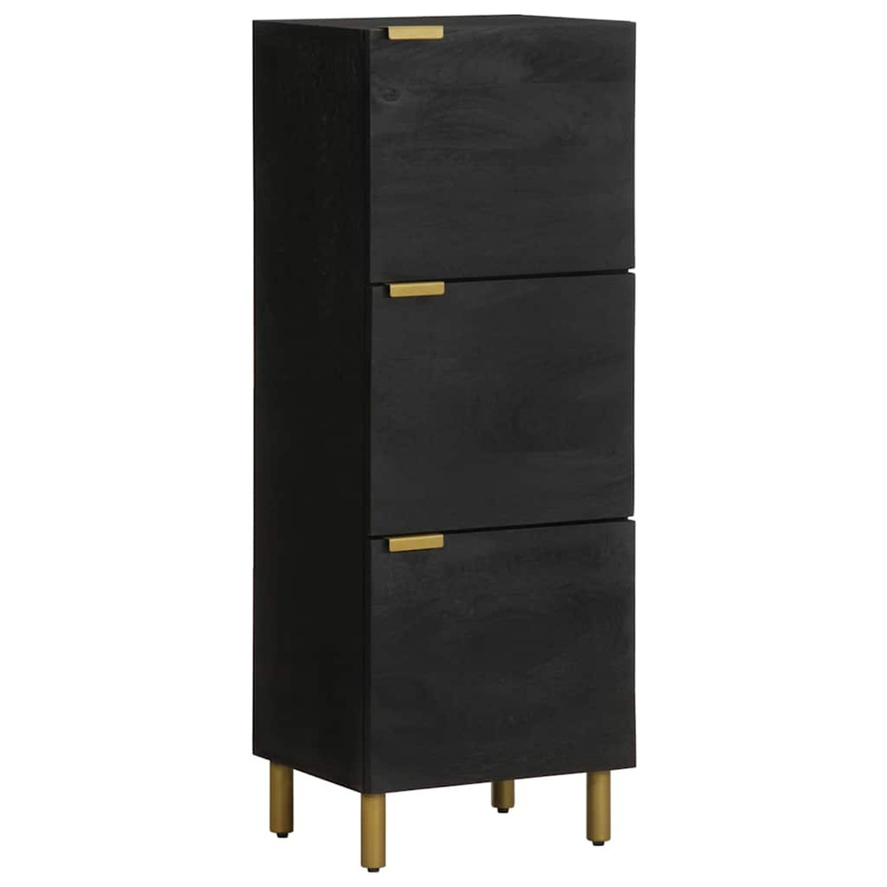 Buffet noir 40x33x110 cm bois d'ingénierie