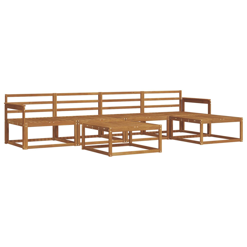 Ensemble de canapés d'extérieur 6 pcs naturel