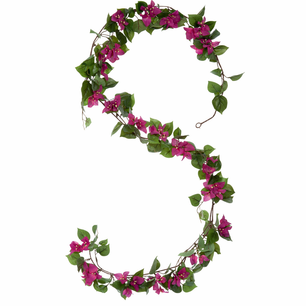 Mica decorations guirlande de bougainvilliers - l180 cm - rose foncé