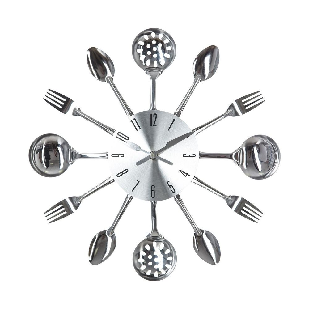 Pendule murale en métal déco cuisine d 38 cm