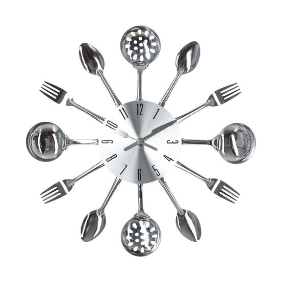 Pendule murale en métal déco cuisine d 38 cm