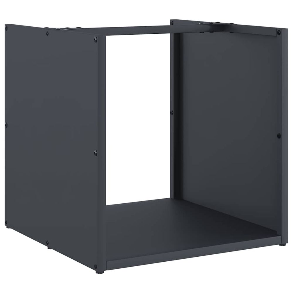 Portant de bois chauffage anthracite 40x40x40 cm