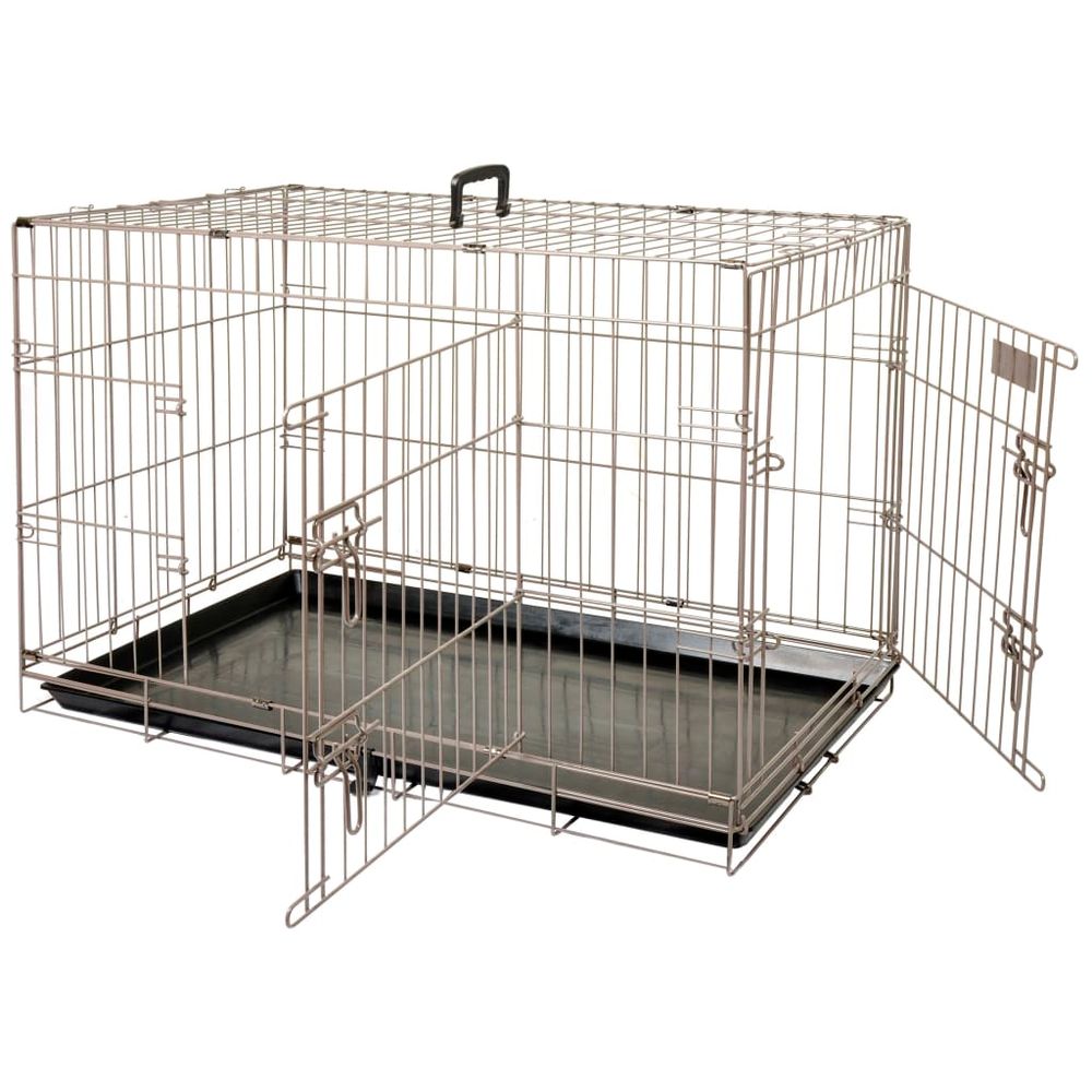 Cage pour animaux ebo marron métallisé 92 x 56 x 64 cm 517580
