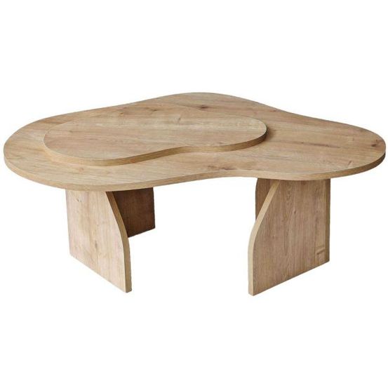 Table basse en aggloméré melted chêne