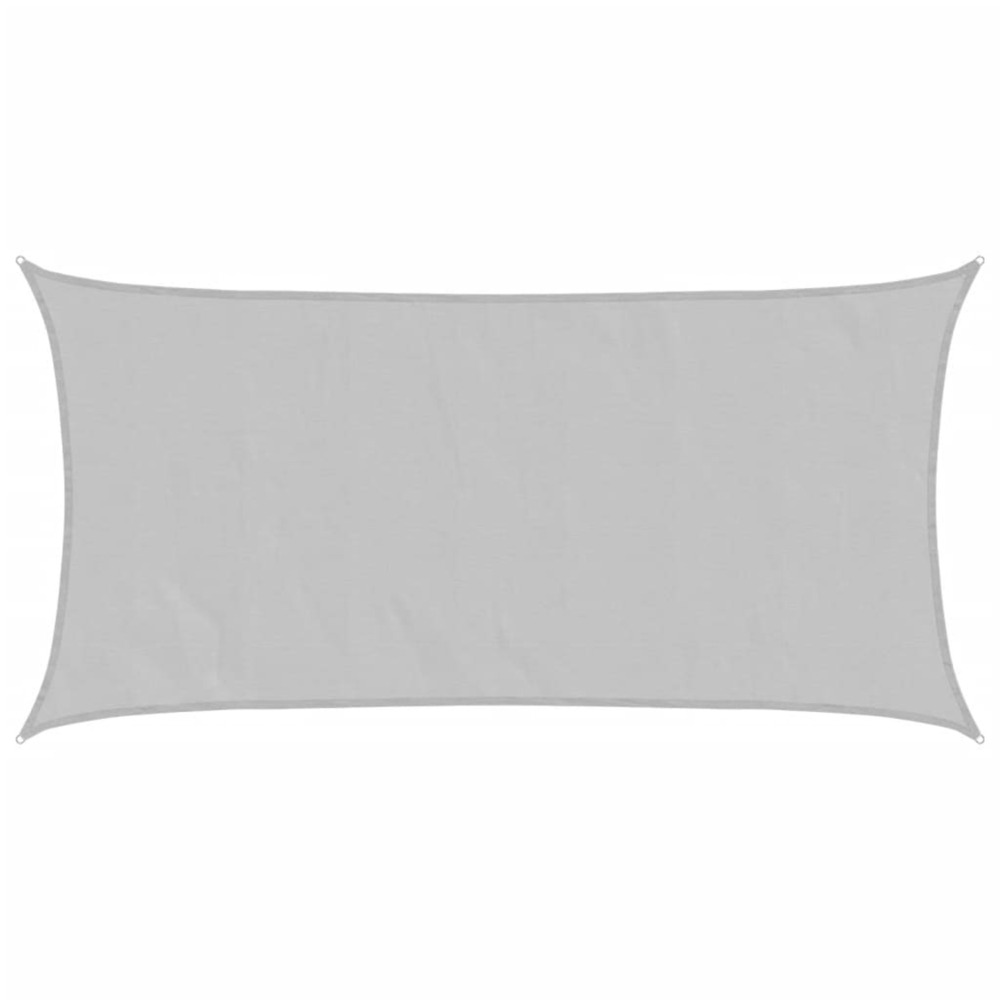 Voile d'ombrage gris clair 3,5x2 m 100% polyester oxford