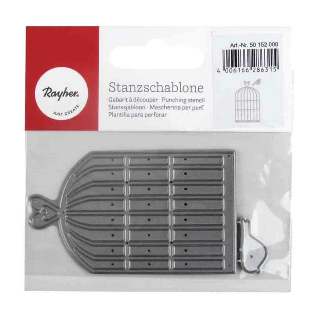 Matrice de découpe en métal 7,6 x 4,5 cm - cage oiseau