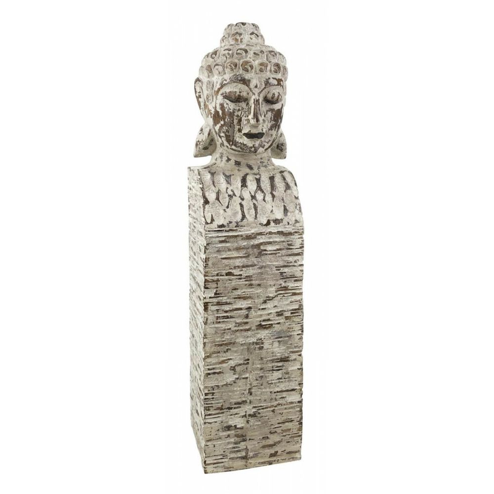 Statue bois blanc - décoration d'autrefois