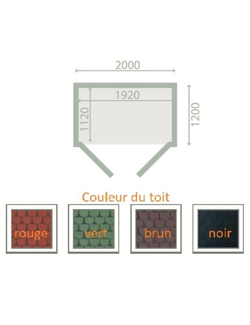 Abri de jardin zimowit 200x120x h. 194,5 cm-120 ---naturel clair