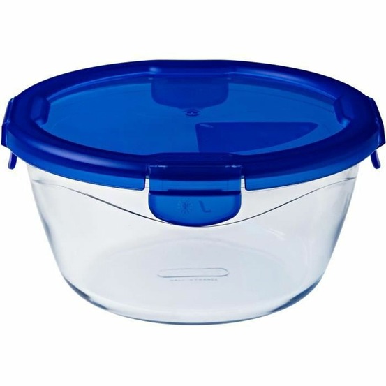 Boîte ronde avec couvercle 20 cm - 1,6 l - cook & go - base en verre borosilicate