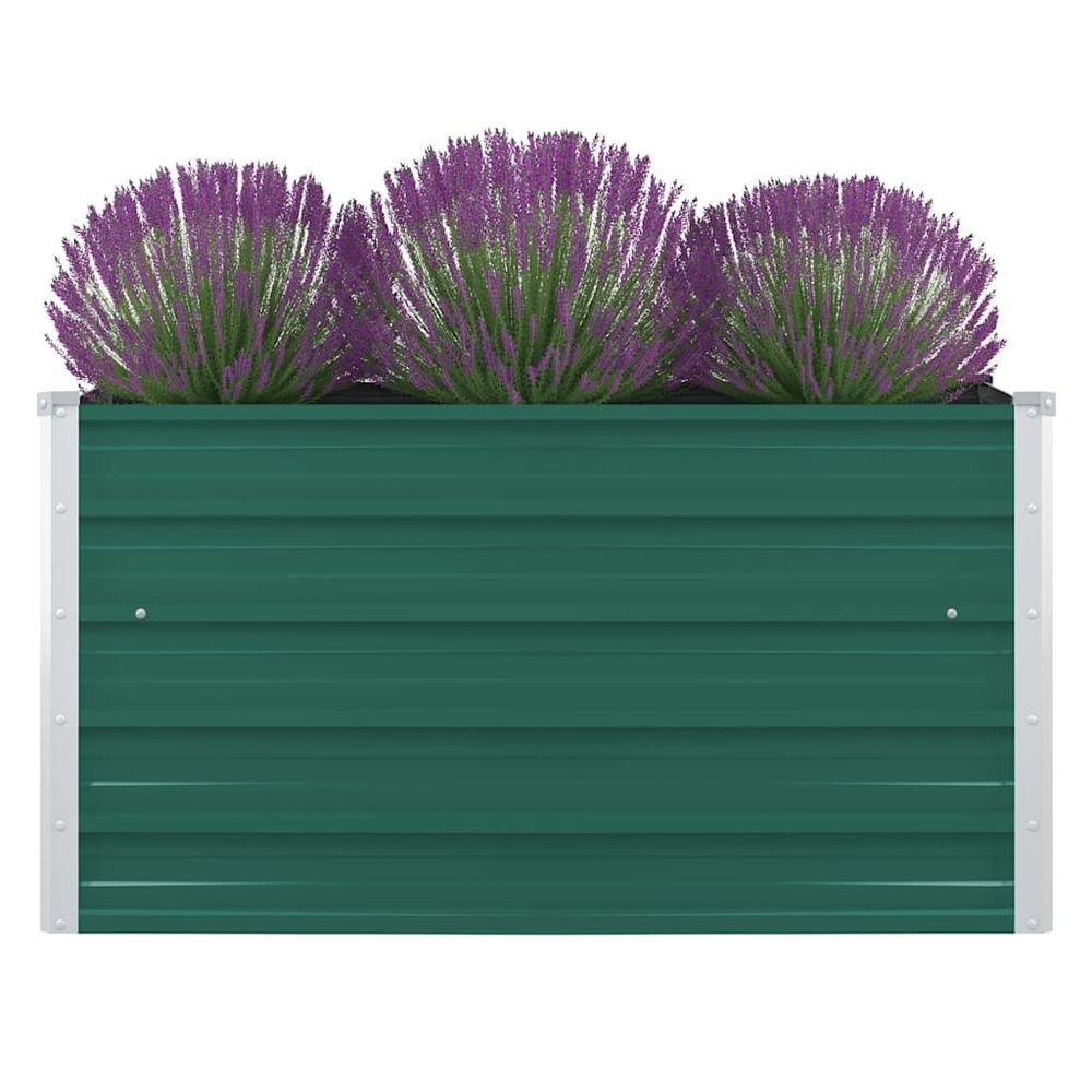Jardinière 100 x 100 x 45 cm acier galvanisé vert