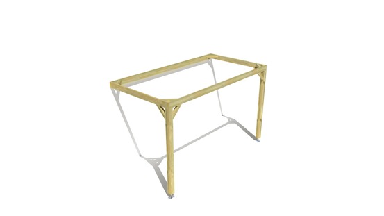 Pergola bois • 4m x 2m • adossée • cadre simple • livraison comprise