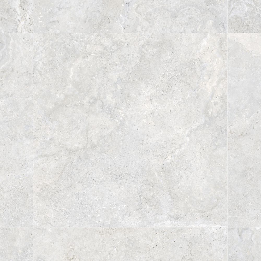 Carrelage effet travertin gris clair 100x100x2 cm castorel - sol extérieur (vendu par carton de 1 m²) - ro'ma carrelage