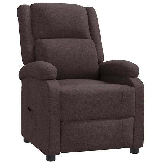 Fauteuil inclinable marron foncé tissu