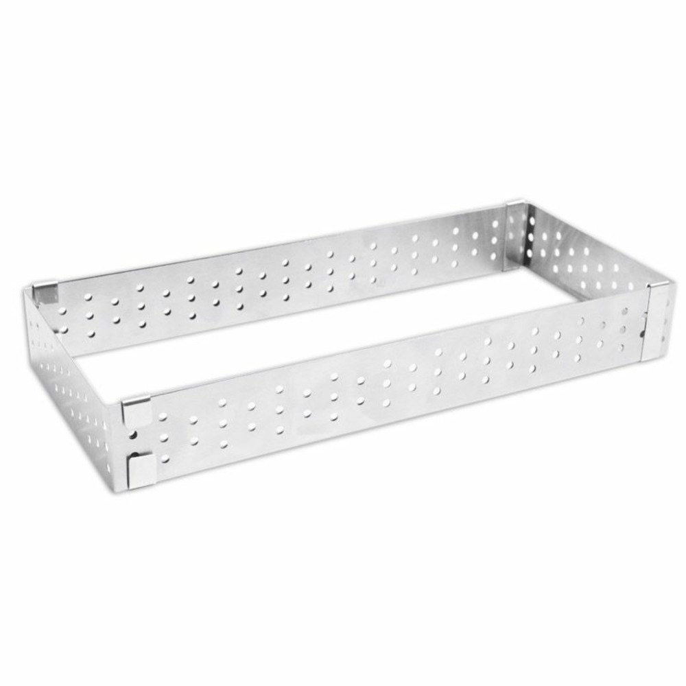 Cadre à tarte rectangulaire extensible en inox 22/42 cm