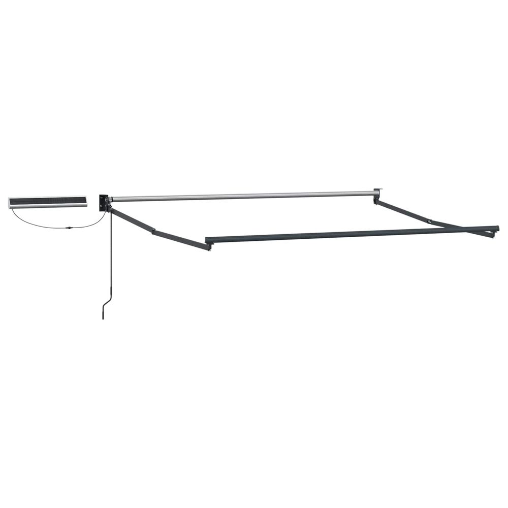 Cadre de store rétractable électrique anthracite 2,5 x 2 m