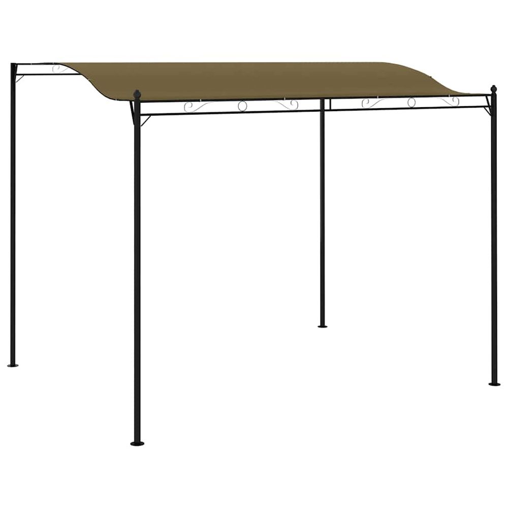 Auvent de parasol 3x2,4 m taupe 180 g/m²