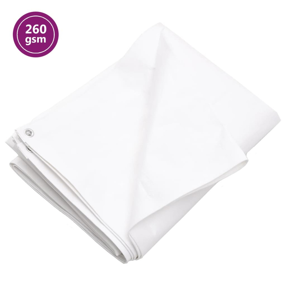 Bâche 260 g/m² 6x12 m blanc pehd