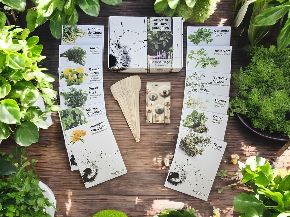 Coffret de graines - spécial plantes aromatiques - semisauvage permaculture