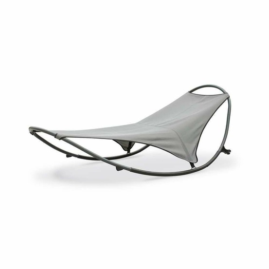 Chaise longue HENDAYE en acier - GRIS