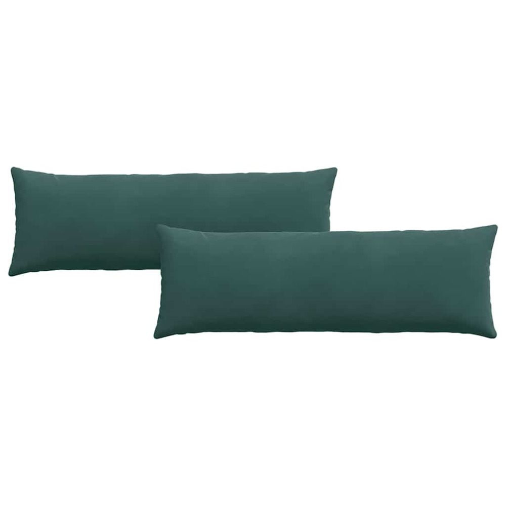 Coussins de canapé 2 pcs vert foncé 120 x 40 cm