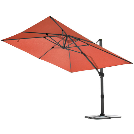 Imagin' - grand parasol rectangulaire avec rotation 360°