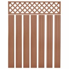 Panneaux de clôture de remplacement wpc 7 pcs 170 cm marron