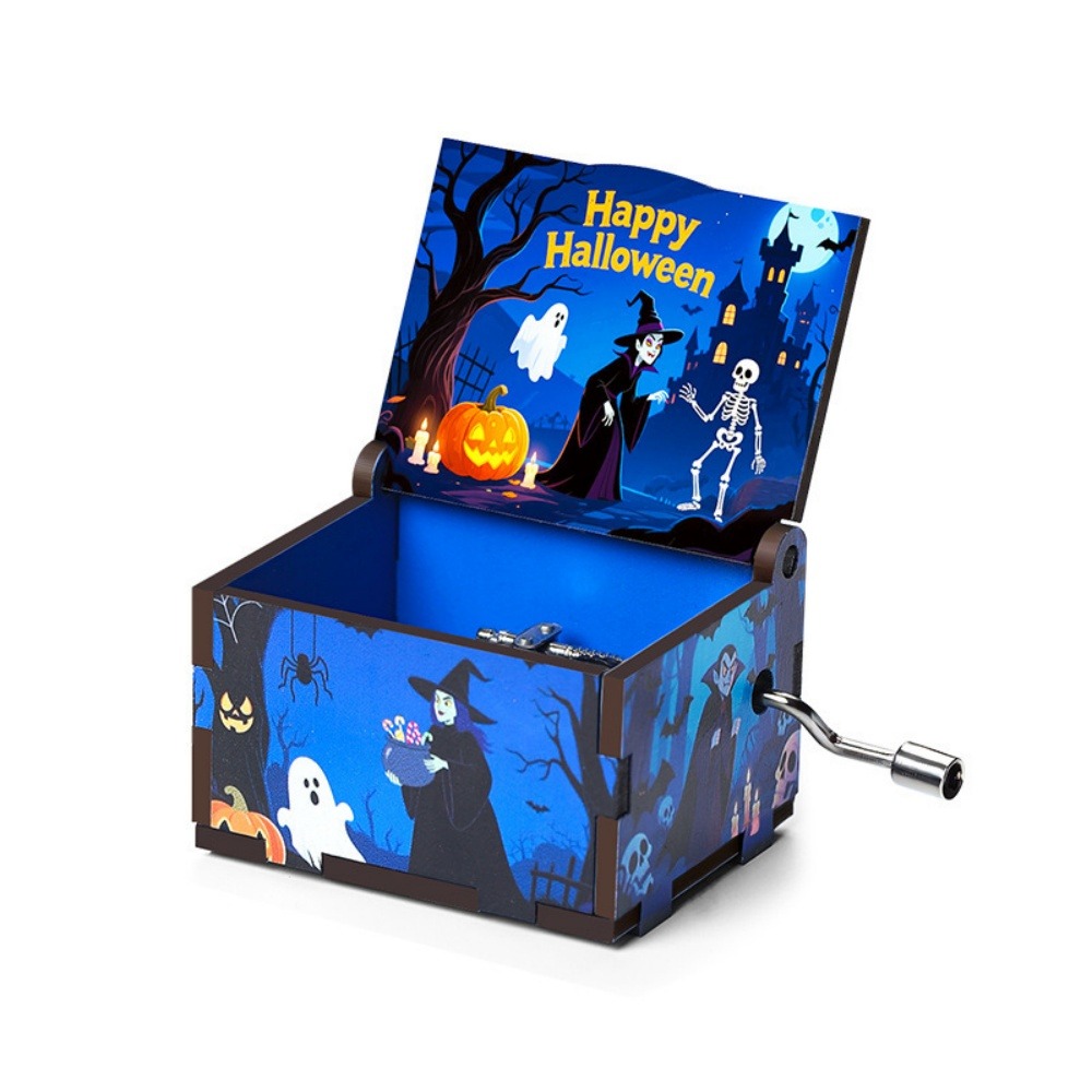 Boîte musicale à manivelle de la collection halloween réunion d'halloween