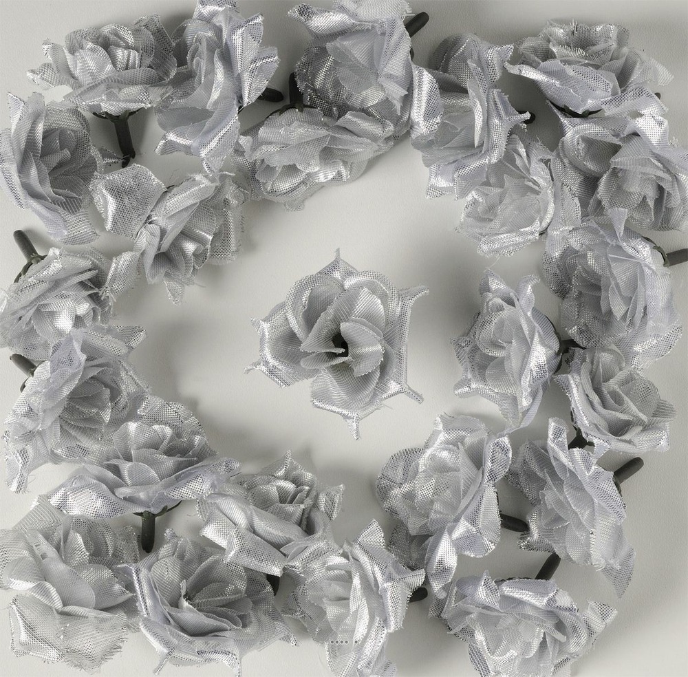 Tetes de rose Artificielle X 24 Argent D 5