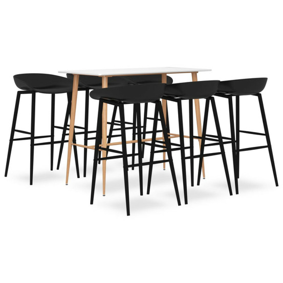 Ensemble de bar 7 pcs blanc et noir
